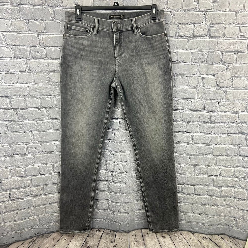 Banana Republic Men's‎ Black Gray Slim Fit Jeans Size 33 x 34